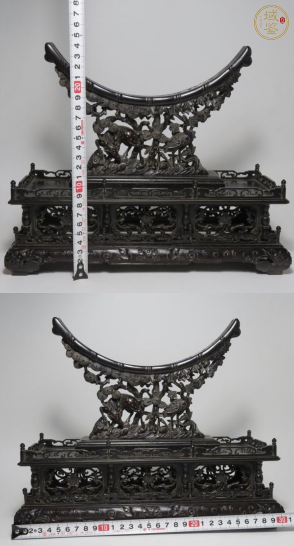 古玩雜項木雕底座真品鑒賞圖