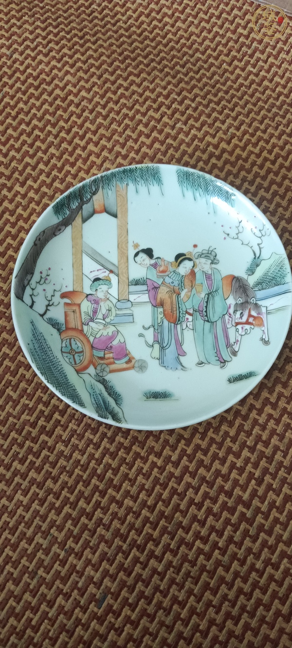 古玩人物盤真品鑒賞圖