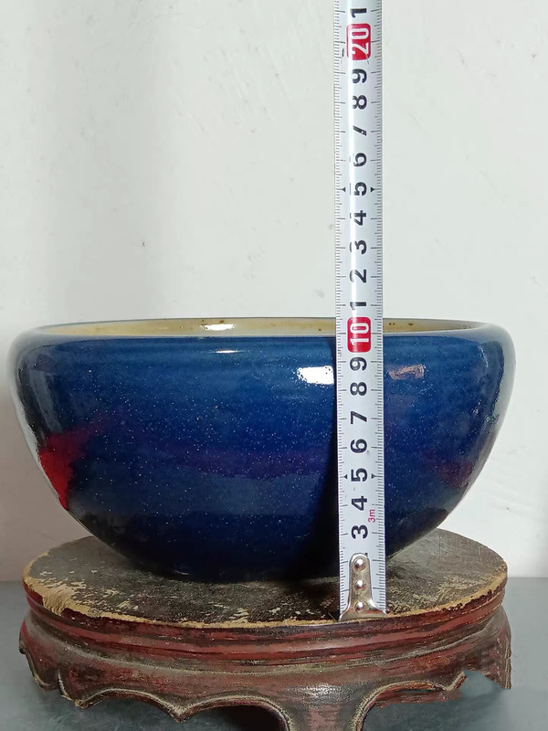 古玩陶瓷清中期霽藍釉香爐拍賣，當(dāng)前價格1800元