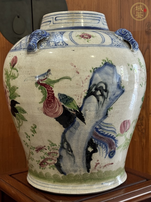古玩陶瓷鳳紋將軍罐真品鑒賞圖