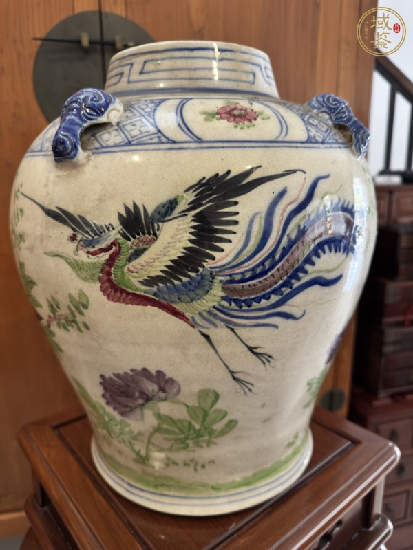 古玩陶瓷鳳紋將軍罐真品鑒賞圖