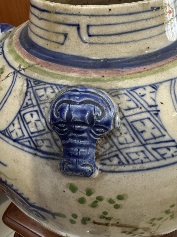 古玩陶瓷鳳紋將軍罐真品鑒賞圖