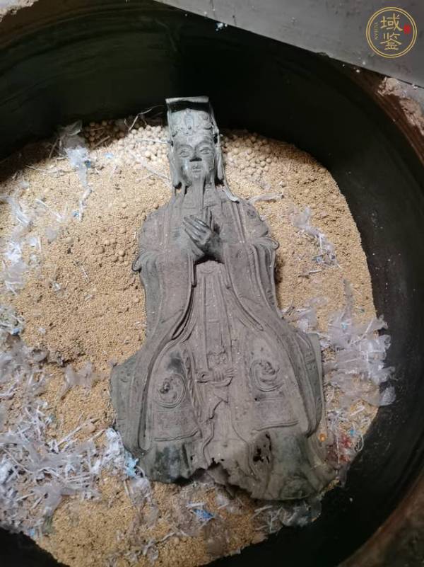 古玩銅文官像真品鑒賞圖