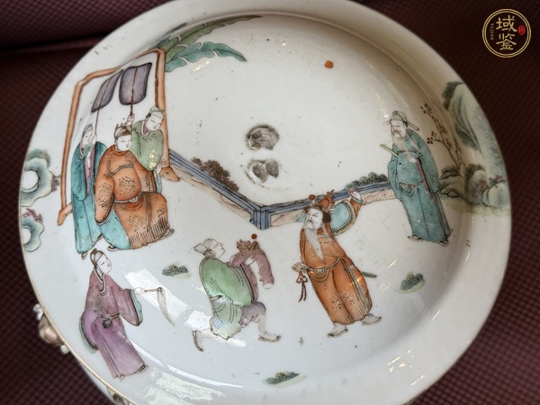 古玩陶瓷粉彩富貴壽考紋粥罐真品鑒賞圖