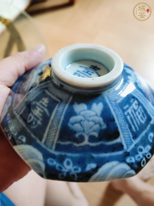 古玩陶瓷青花蓋碗真品鑒賞圖
