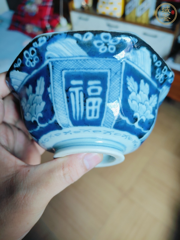 古玩陶瓷青花蓋碗真品鑒賞圖