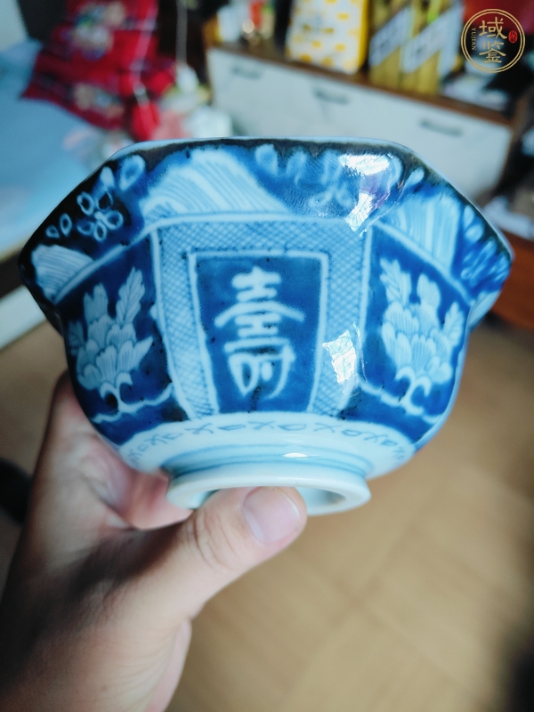 古玩陶瓷青花蓋碗真品鑒賞圖