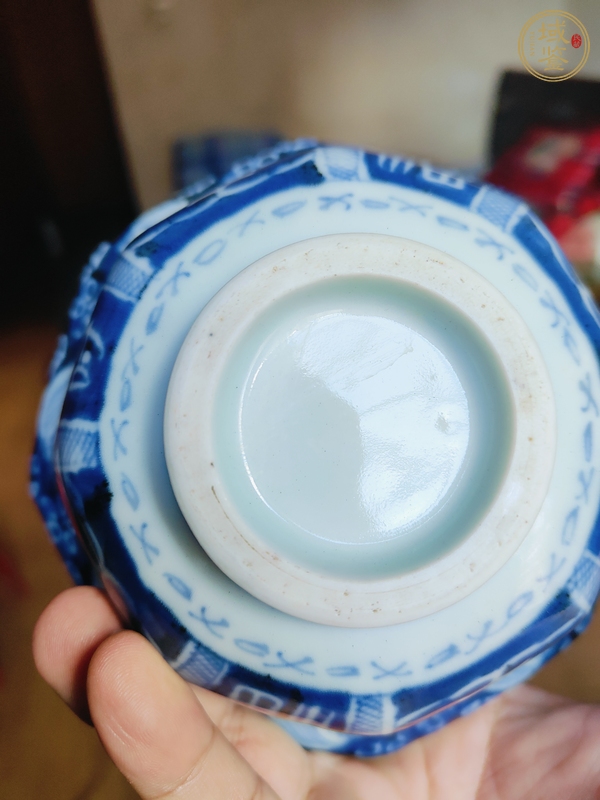 古玩陶瓷青花蓋碗真品鑒賞圖