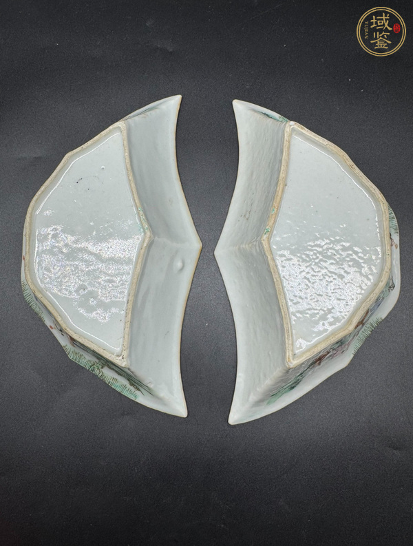 古玩陶瓷西廂記粉彩角碗真品鑒賞圖