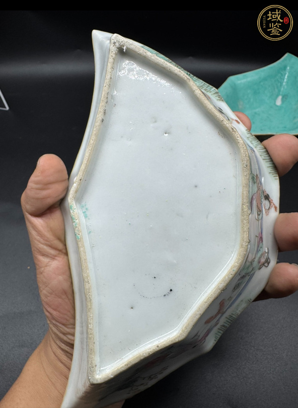 古玩陶瓷西廂記粉彩角碗真品鑒賞圖