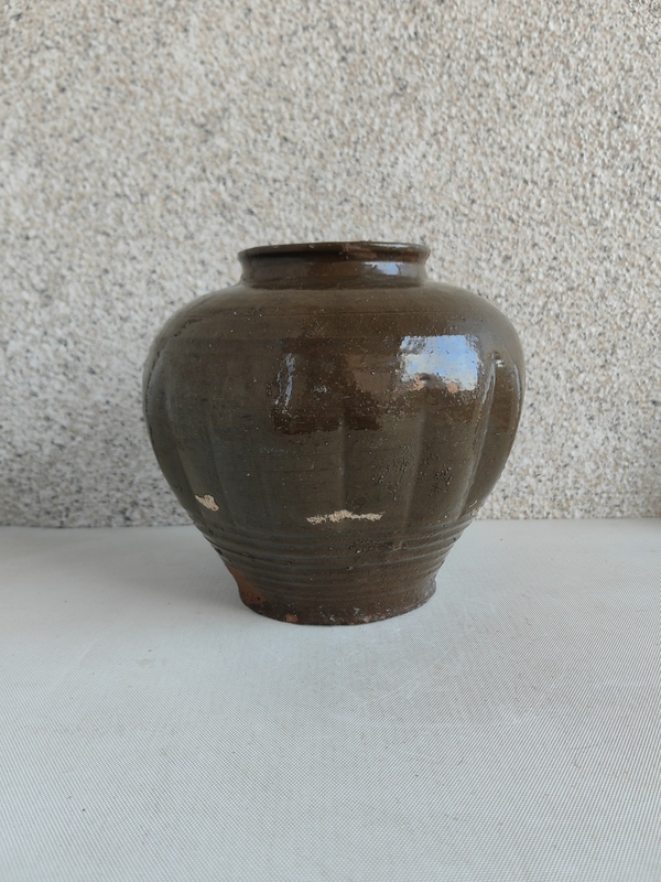 古玩轉賣茶葉末釉瓜楞罐拍賣，當前價格1000元