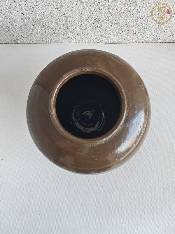 古玩陶瓷茶葉末釉瓜楞罐真品鑒賞圖