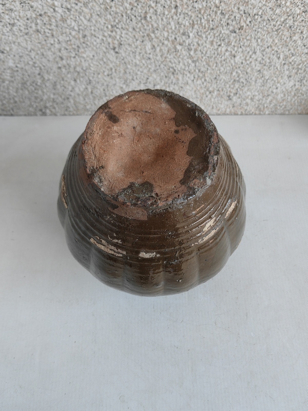 古玩陶瓷茶葉末釉瓜楞罐拍賣，當前價格580元
