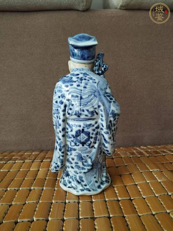 古玩陶瓷青花老者造像真品鑒賞圖