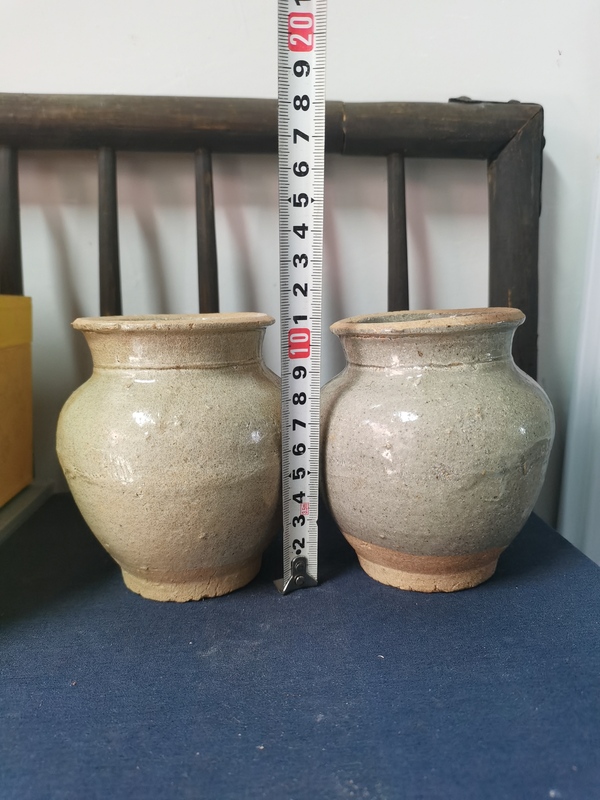 古玩陶瓷元代影青罐一對拍賣，當前價格760元