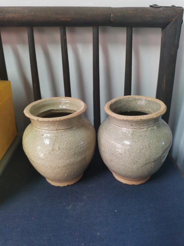 古玩陶瓷元代影青罐一對拍賣，當前價格760元