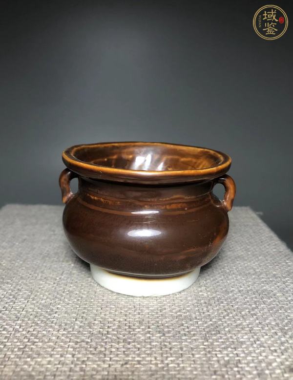 古玩紫金釉香爐真品鑒賞圖