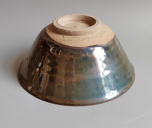 古玩陶瓷元明窯變黑釉茶碗拍賣，當前價格76元