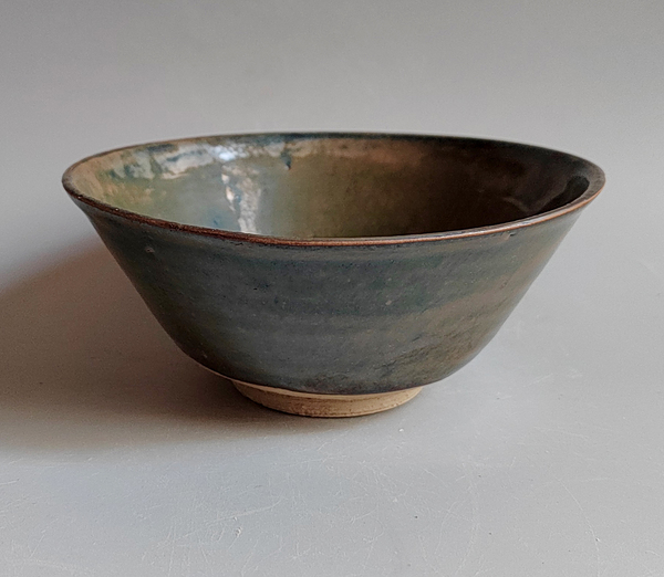 古玩陶瓷元明窯變黑釉茶碗拍賣，當前價格76元