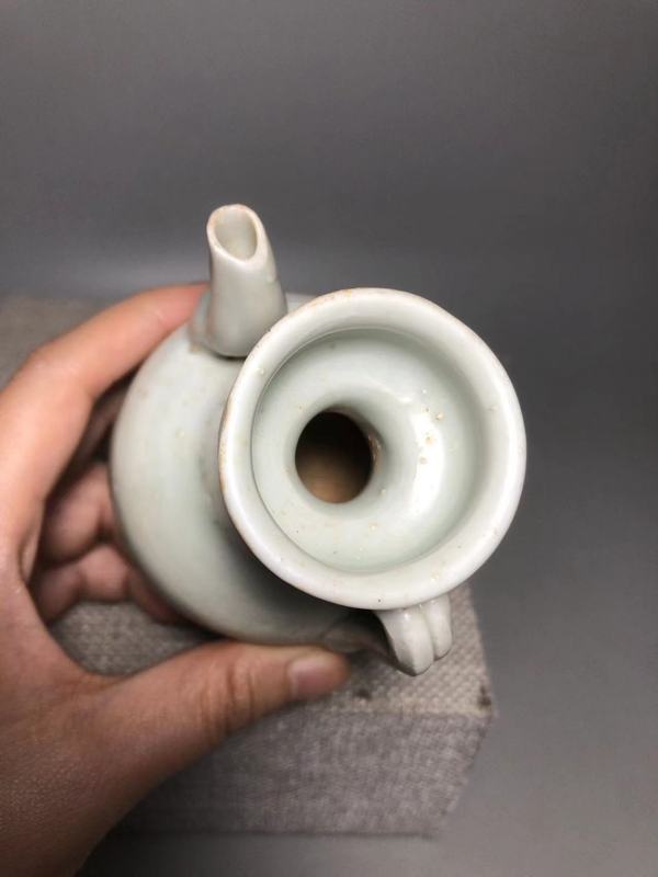 古玩陶瓷北宋，青白釉盤口壺拍賣，當前價格2400元