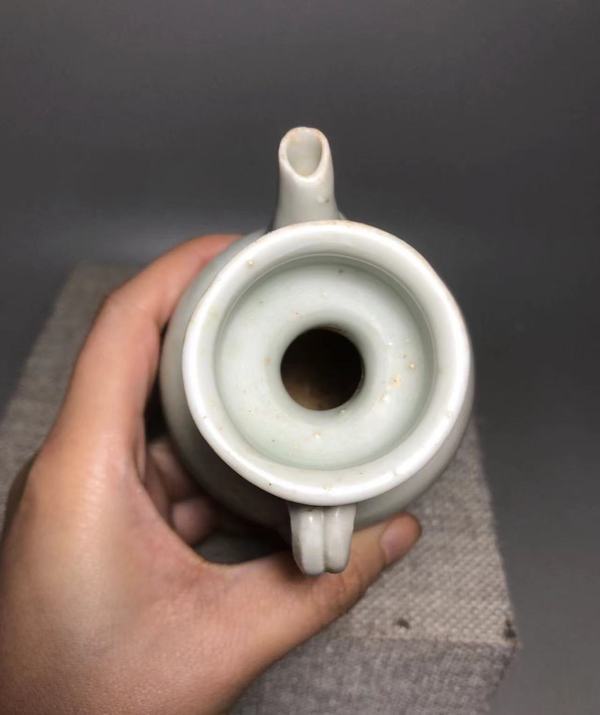 古玩陶瓷北宋，青白釉盤口壺拍賣，當前價格2400元