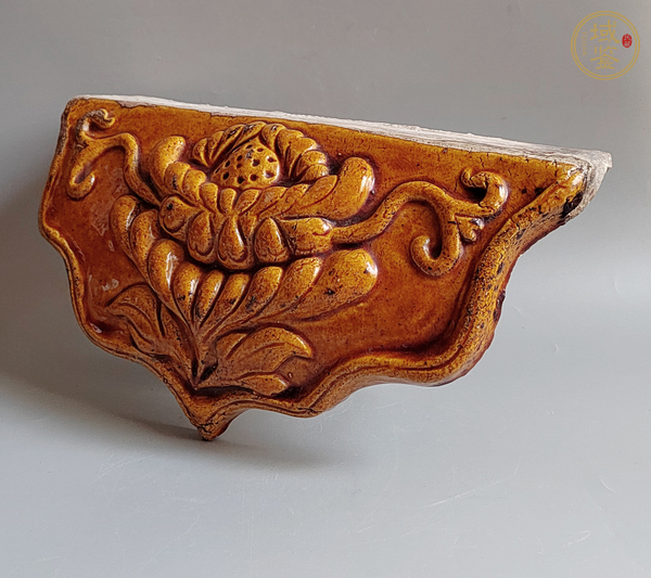 古玩陶瓷明代黃釉琉璃瓦真品鑒賞圖