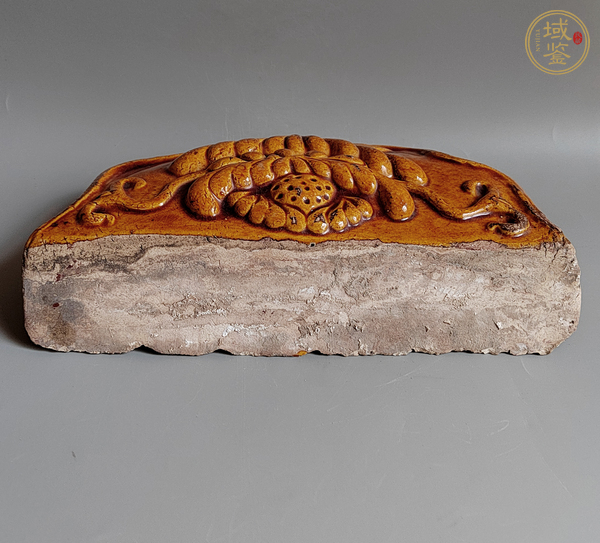 古玩陶瓷明代黃釉琉璃瓦真品鑒賞圖