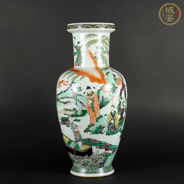 古玩人物紋五彩瓶真品鑒賞圖