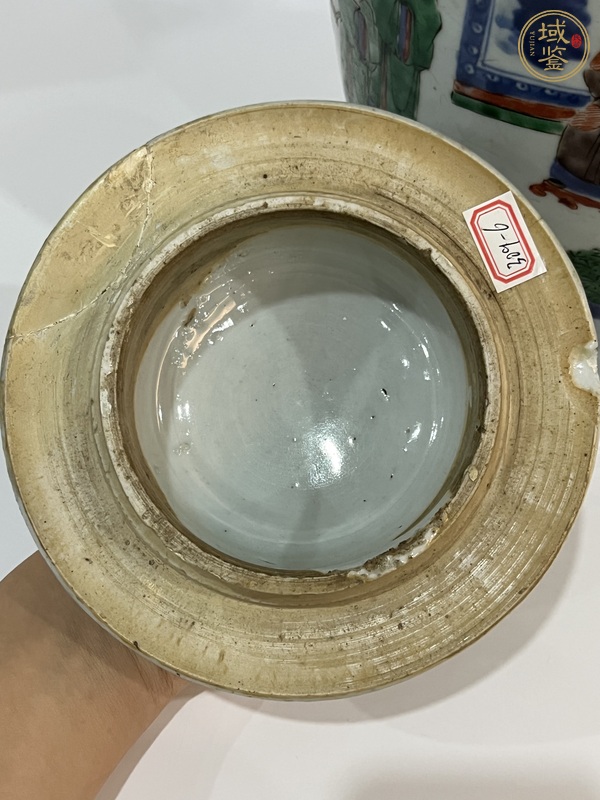 古玩陶瓷青花五彩人物紋將軍罐真品鑒賞圖