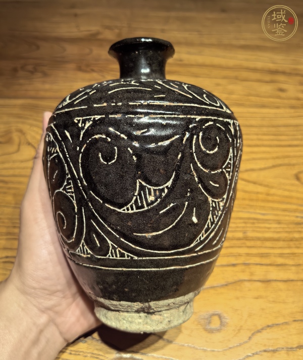 古玩陶瓷磁州窯刻花梅瓶真品鑒賞圖