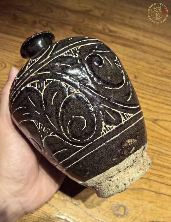 古玩陶瓷磁州窯刻花梅瓶真品鑒賞圖