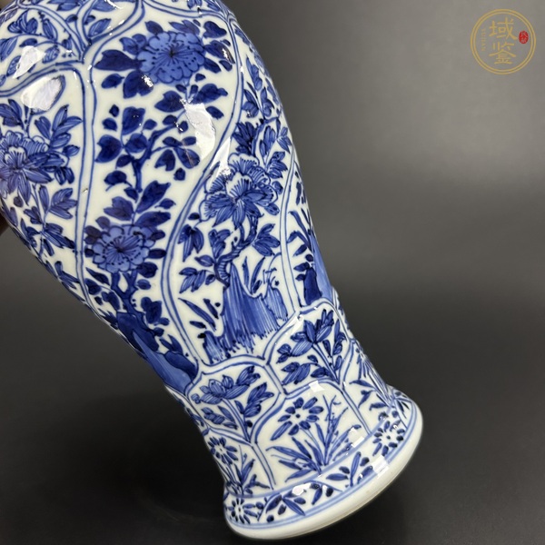 古玩陶瓷青花折枝花卉紋雞腿瓶真品鑒賞圖