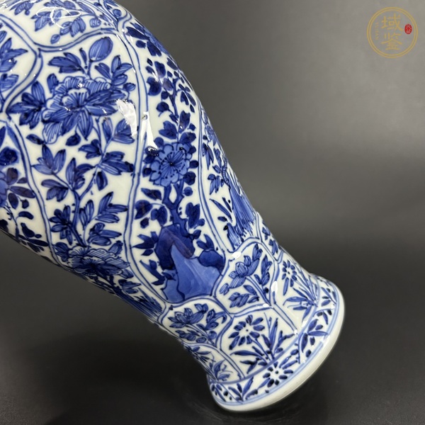 古玩陶瓷青花折枝花卉紋雞腿瓶真品鑒賞圖