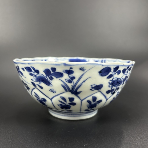 古玩陶瓷清康熙青花折枝花卉紋茶碗拍賣，當(dāng)前價(jià)格2200元