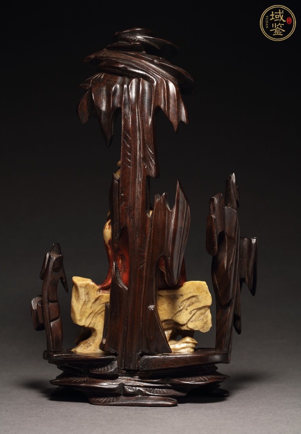 古玩玉器清 壽山石加彩童子觀音像真品鑒賞圖
