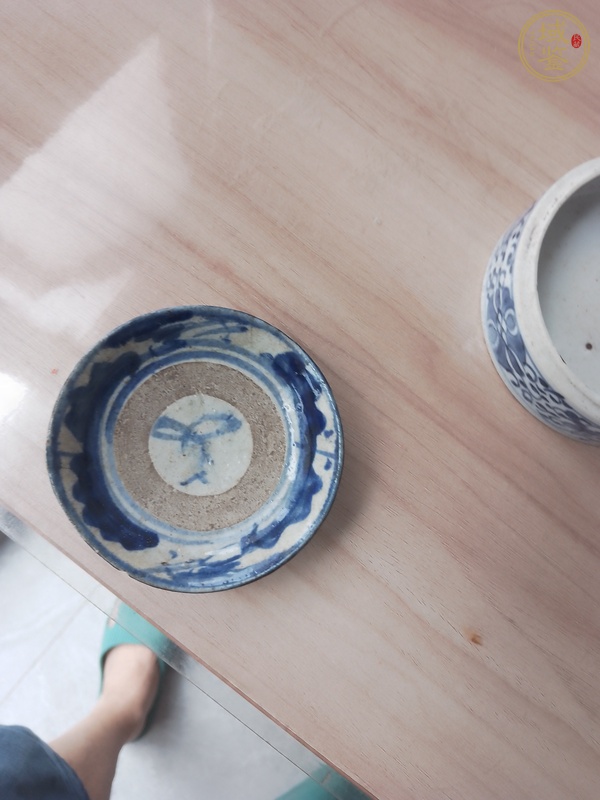 古玩陶瓷磁州窯青花盤真品鑒賞圖