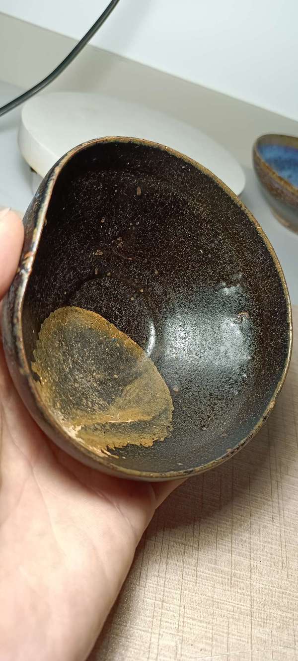 古玩陶瓷宋代.贛州窯黑釉茶盞(最美異形盞)拍賣，當前價格998元