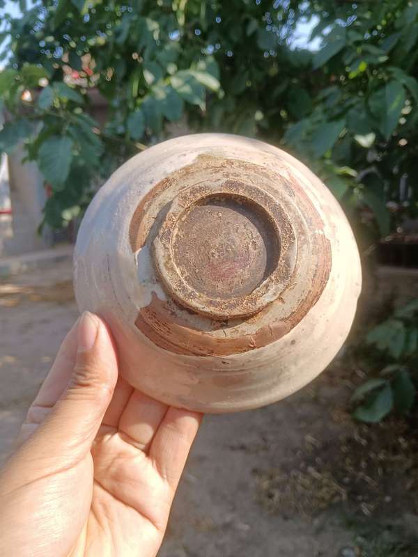 古玩陶瓷明代：青花線條紋盤拍賣，當(dāng)前價(jià)格66元