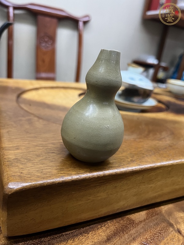 古玩陶瓷越窯青瓷葫蘆瓶、模糊，偏老真品鑒賞圖