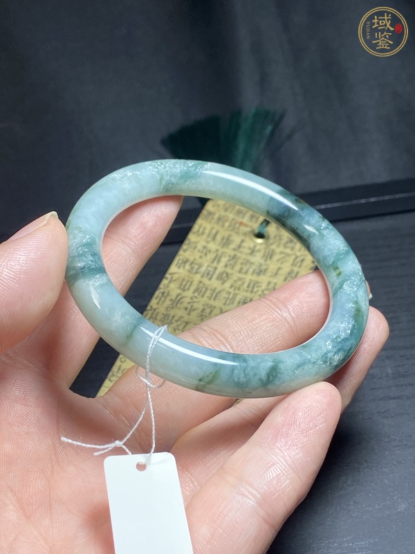 古玩玉器天然翡翠手鐲真品鑒賞圖