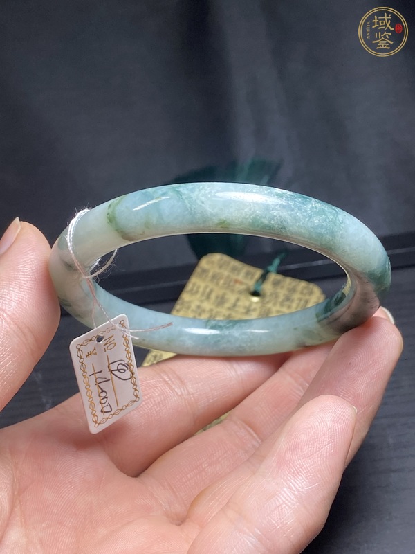 古玩玉器天然翡翠手鐲真品鑒賞圖