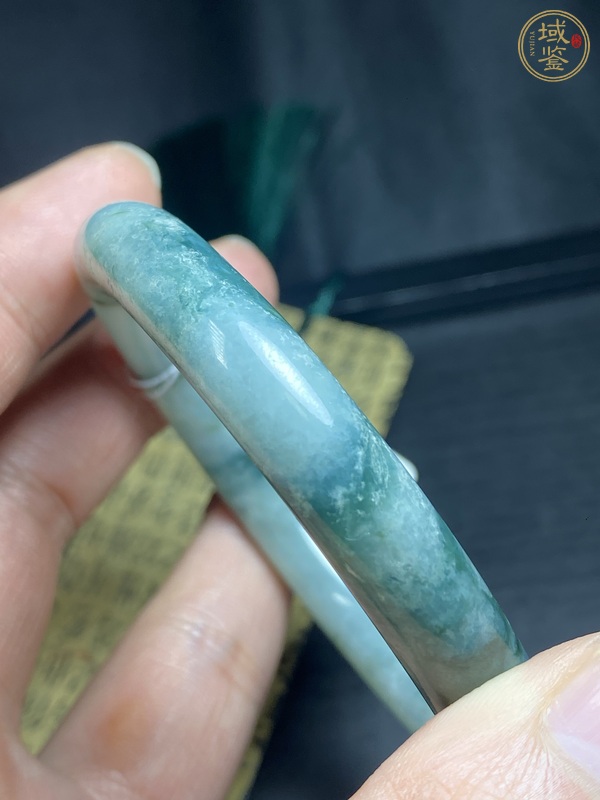 古玩玉器天然翡翠手鐲真品鑒賞圖