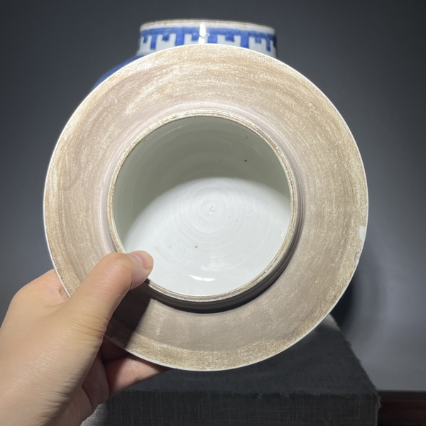 古玩陶瓷青花冰梅圖蓋罐拍賣,當前價格5800元