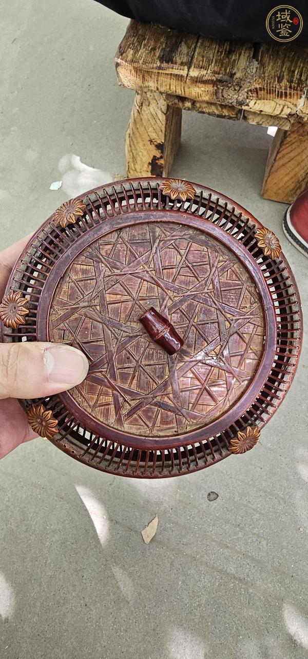 古玩雜項竹編蓋盒真品鑒賞圖