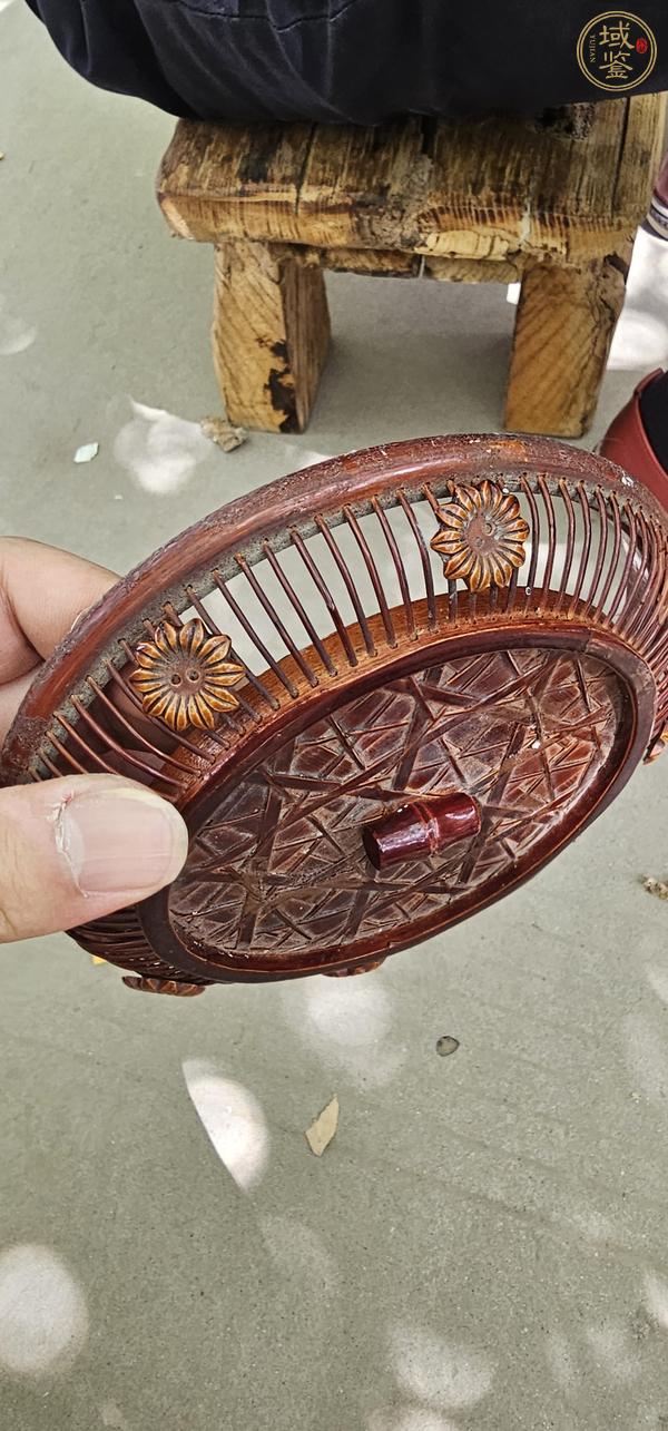 古玩雜項竹編蓋盒真品鑒賞圖