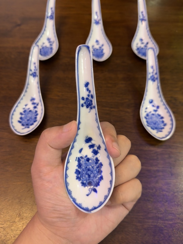 古玩陶瓷清光緒 青花折枝花卉紋勺（瓷業公司風格）拍賣，當前價格8000元
