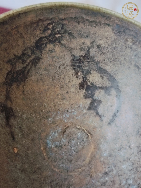 古玩陶瓷吉州窯貼花茶盞真品鑒賞圖