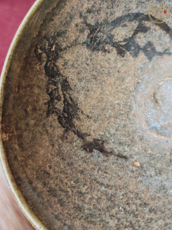 古玩陶瓷吉州窯貼花茶盞真品鑒賞圖