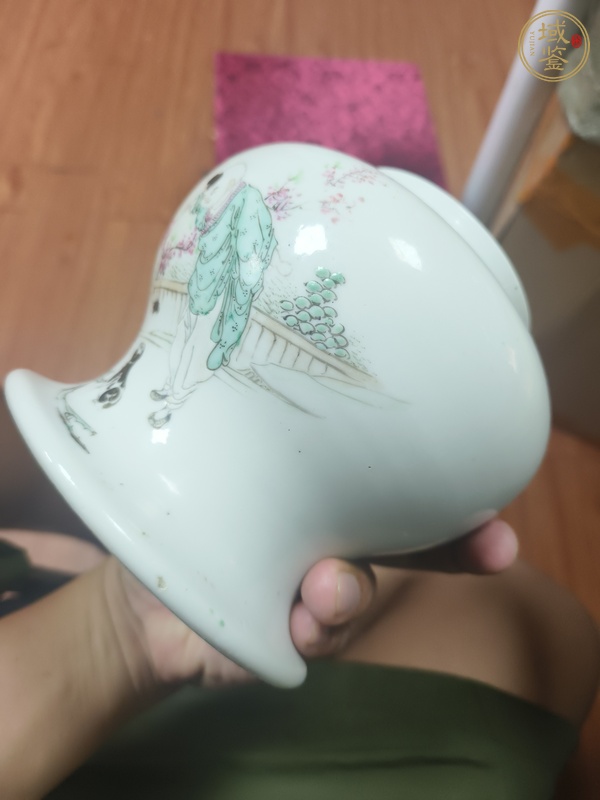 古玩陶瓷三娘教子圖新粉彩將軍罐真品鑒賞圖