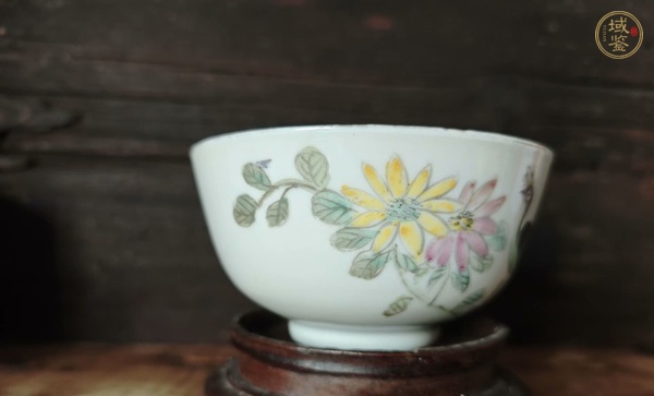 古玩陶瓷花鳥紋小碗真品鑒賞圖
